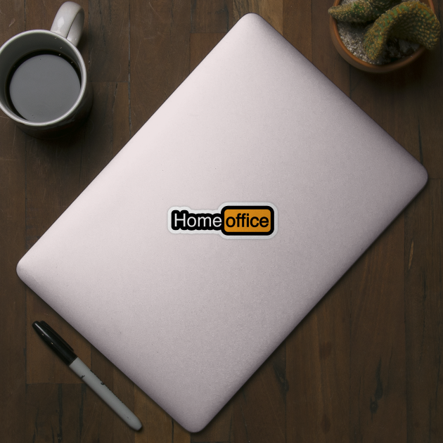 Funny Home Office Logo Design - Work from home by Shirtbubble